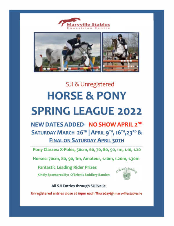 Horse and Pony Spring League 2022 – Maryville Stables